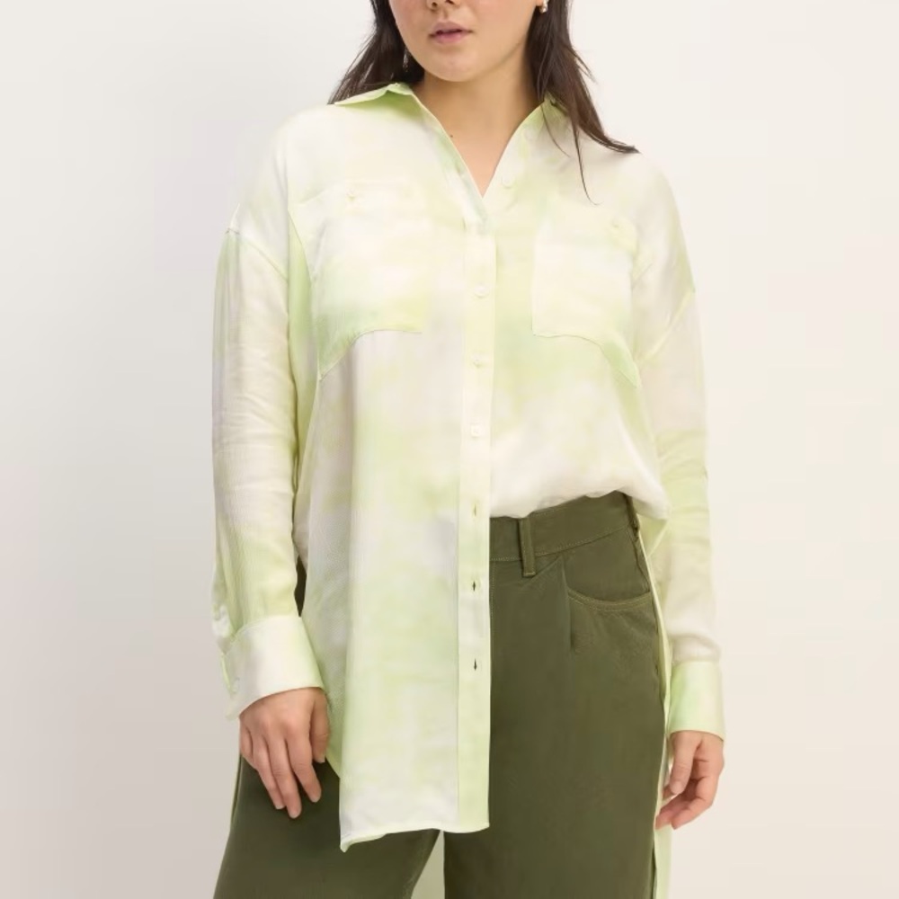 NWT Everlane x Marques' Almeida Satin Tie-Dye Shirt
